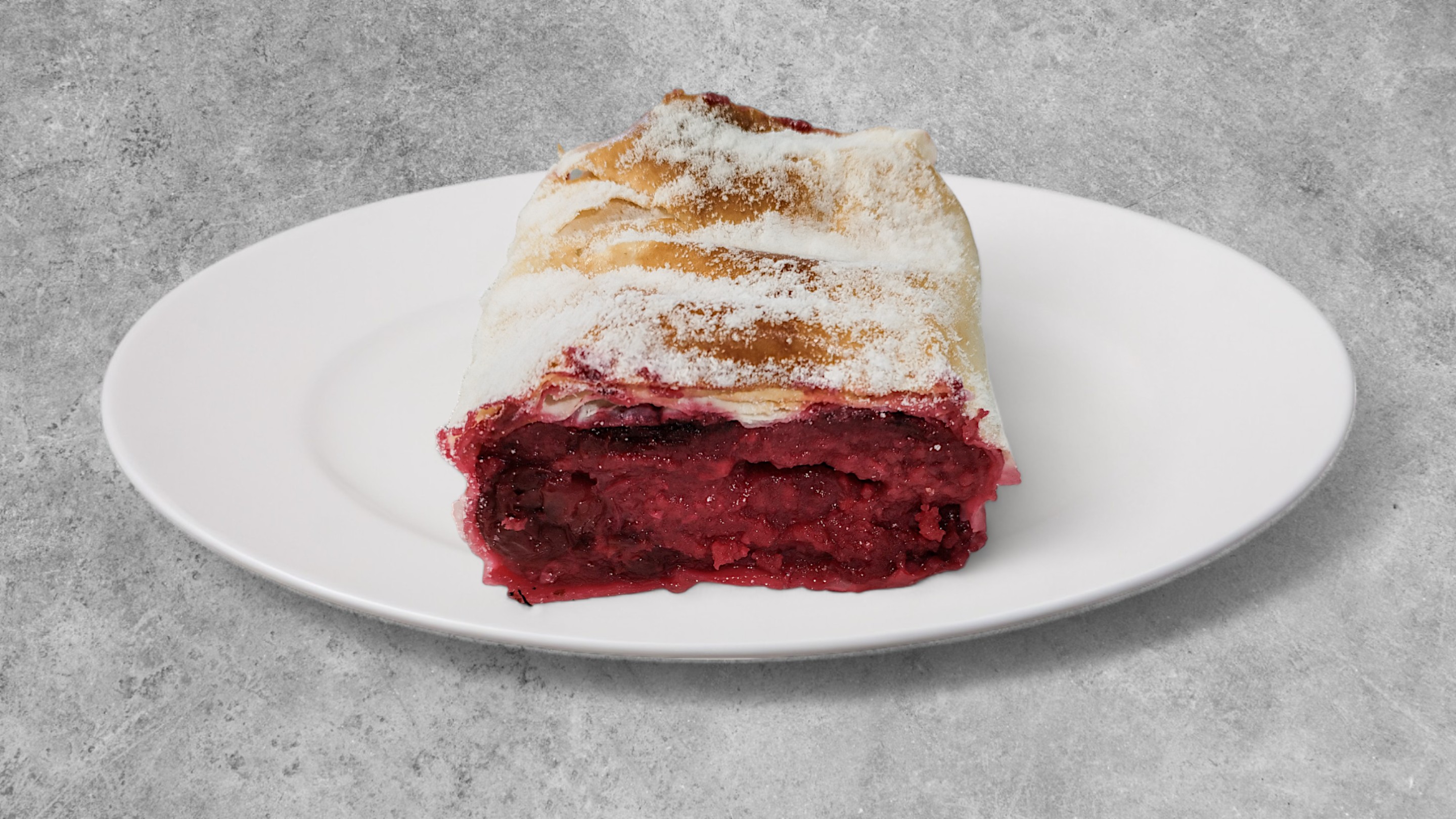 Meggyes rétes szelet